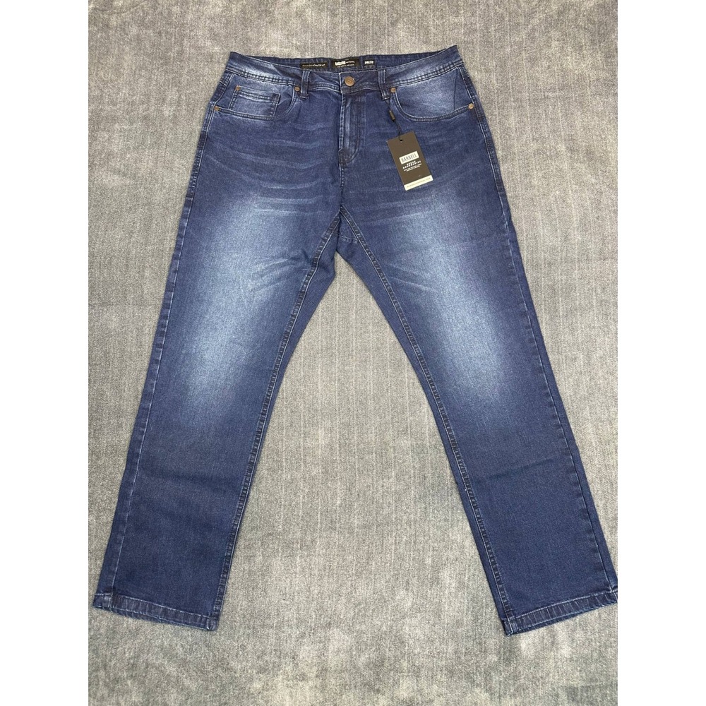 Barbell Apparel Mens Straight Athletic Fit 2.0 Jeans Medium Distressed 38x32 NEW